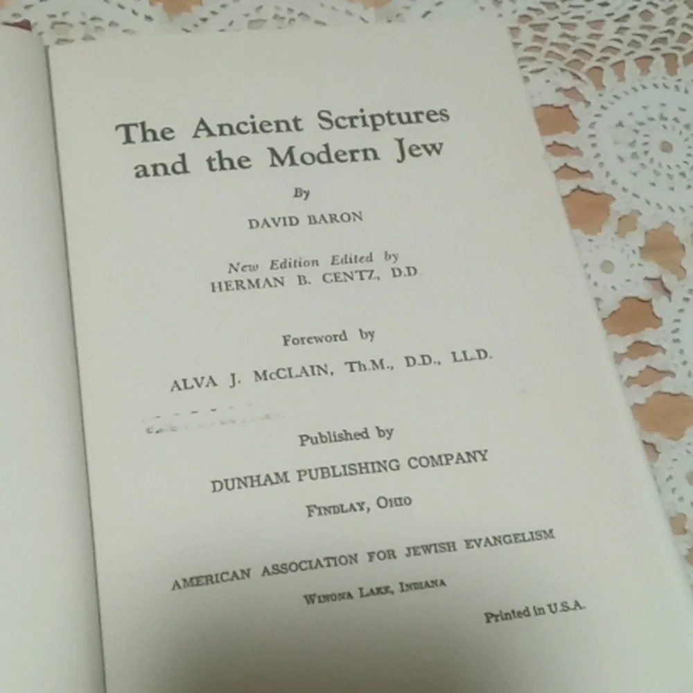 Vintage Ancient Scriptures and the Modern Jew